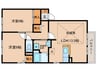 クレ－ル唐崎Ａ棟 2LDKの間取り