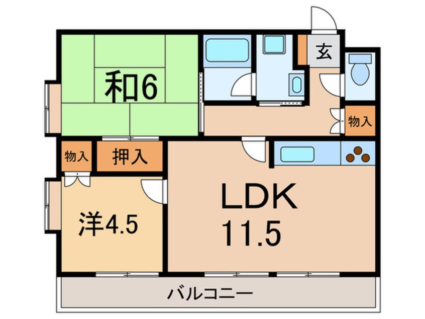 間取図 エルベ千鳥が丘