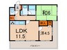 エルベ千鳥が丘 2LDKの間取り