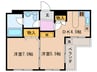 佐々木マンション 2DKの間取り