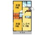 プティコリ－ヌ 2LDKの間取り