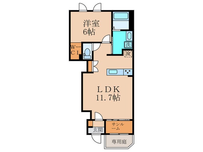 間取り図 仮)若江北町２丁目Ｂ棟