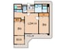 エ－デル阪部 2LDK+Sの間取り