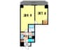 ＳＷＩＳＳ京都堀川ＷＥＳＴ 2Kの間取り
