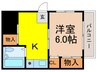 サウスロードⅡ 1Kの間取り