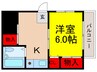 サウスロードⅡ 1Kの間取り