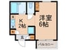 アンジュパンシオン 1Kの間取り