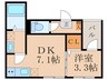 Luna Terrace 1DKの間取り
