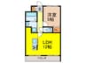 ｃｏｃｏ　ｖｉａｌａｔｔｅ 1LDKの間取り