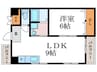 レスポワ－ルユキオＢ棟 1LDKの間取り