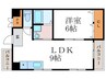 レスポワ－ルユキオＢ棟 1LDKの間取り