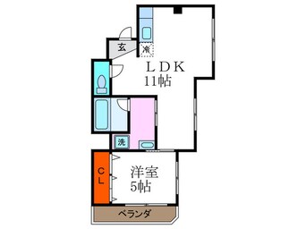 間取図 レスポワ－ルユキオＢ棟