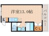 アルテミス大久保 1Rの間取り