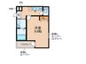 仮)フジパレス湊サウス 1Kの間取り