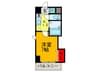 CITY SPIRE布施 1Kの間取り