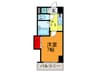 CITY SPIRE布施 1Kの間取り