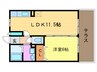 リバ－サイド桂川Ｂ 1LDKの間取り