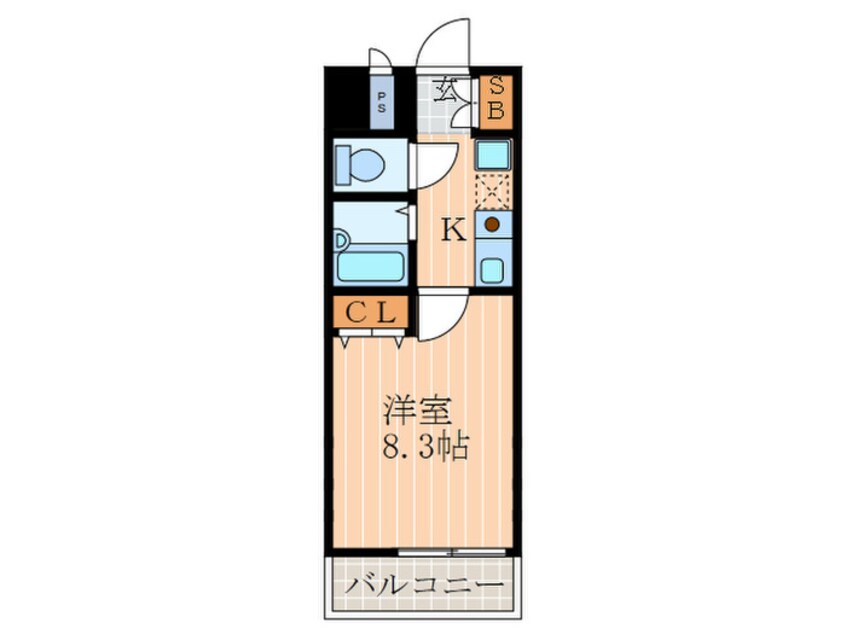 間取図 Ｓｉｘ　Ｂｉｊｏｕｘ堺町六角