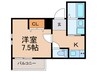 仮）フジパレス西湊Ⅰ番館 1Kの間取り