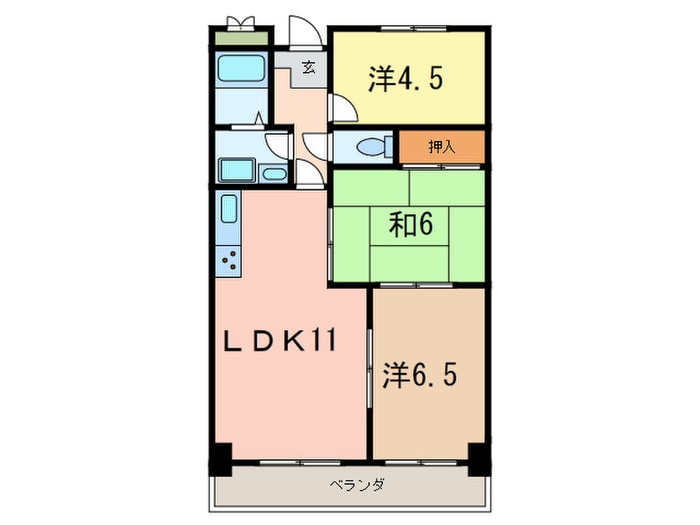 間取り図 パレルミエ－ル岡本