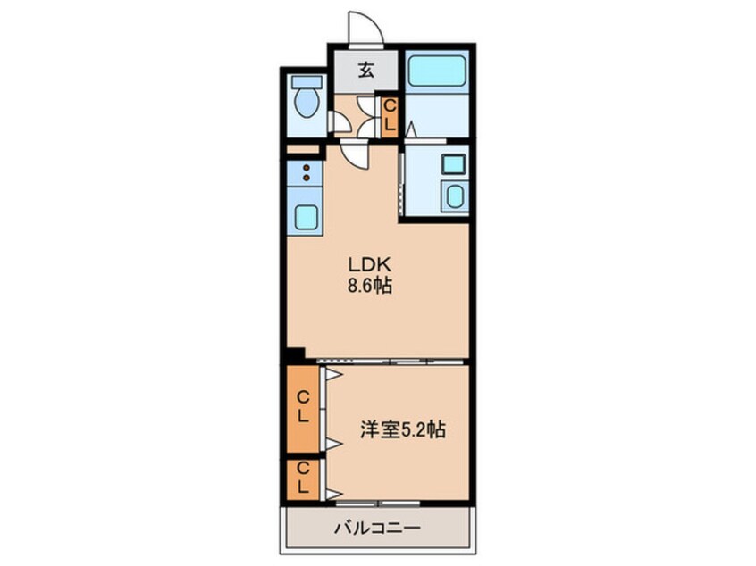 間取図 ラモーナ北条Ⅱ