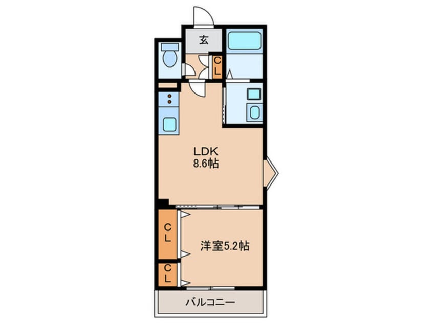 間取図 ラモーナ北条Ⅱ