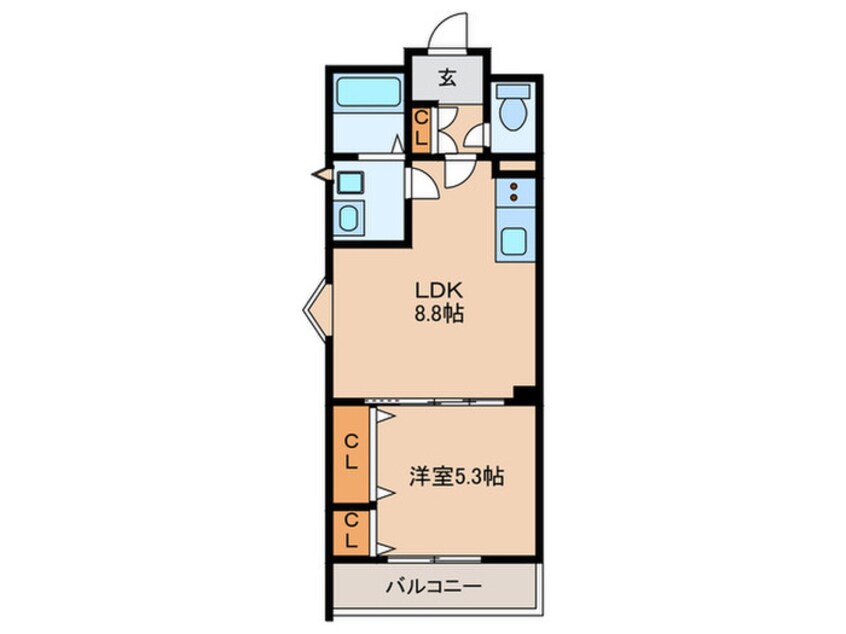 間取図 ラモーナ北条Ⅱ