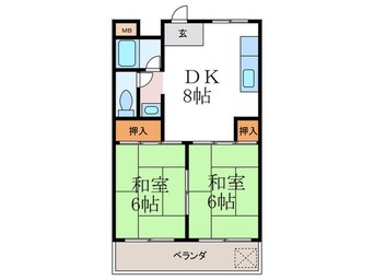 間取図 ハイツ日野