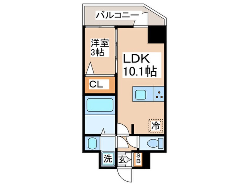 間取図 S-RESIDENCE福島玉川Uno