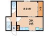 緑荘 1DKの間取り