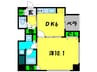 アルグラッド・ザ・タワ－心斎橋 1DKの間取り