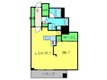 間取図 アルグラッド・ザ・タワ－心斎橋