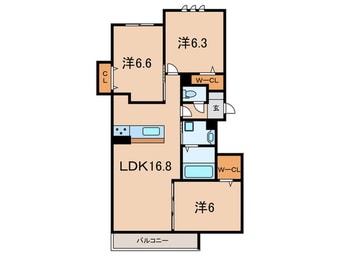 間取図 アンバーキューブＣ