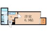 御陵ベース 1Kの間取り