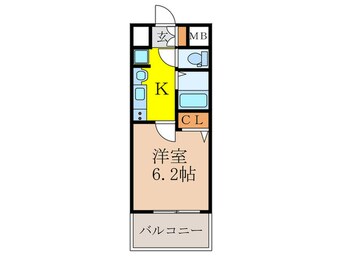 間取図 ｴｽﾃﾑｺｰﾄ新大阪Ⅵｴｷｽﾌﾟﾚｲｽ(1512)