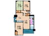 佃第2コーポ四号棟（４０３） 3LDKの間取り