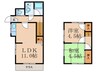 高橋貸家 2LDKの間取り