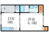 上京区西富仲町戸建住宅 1DKの間取り