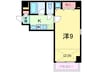 Ｐｅｒｌｅ芦屋 1Kの間取り