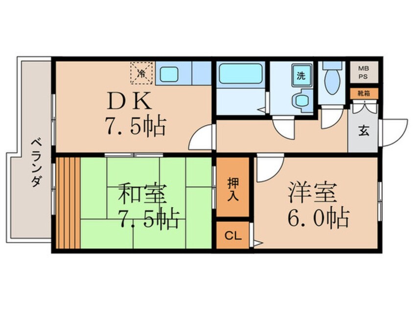 間取図 Ｍｉｌｌｅｎｎｉｕｍ加納