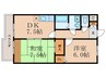 Ｍｉｌｌｅｎｎｉｕｍ加納 2DKの間取り