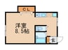 二宮マンション 1Rの間取り