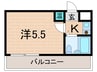 コ－ワ伊丹 1Kの間取り