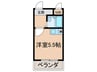 コ－ワ伊丹 1Rの間取り