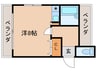 エミ－ル志水 1Rの間取り