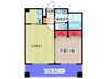 ドゥーエ谷町 1LDKの間取り