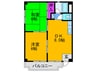サンシャイン三津屋 2DKの間取り