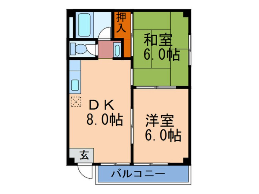 間取図 サンシャイン三津屋