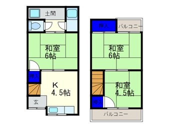 間取図 三ツ島貸家