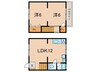 一ノ谷テラスハウス 2LDKの間取り